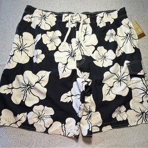 SONOMA Men’s Hawaiian Swim Trunks Board 1 Pocket Cargo Shorts Size XXL